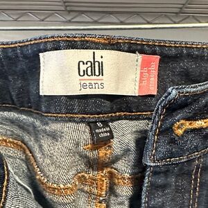 CAbi Indigo Dark Denim Jeans High Straight size 8